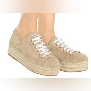 Miu Miu Espadrille Sneakers 37.5 EUC